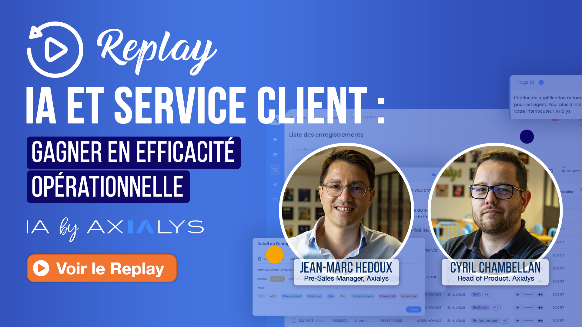 replay IA et service client